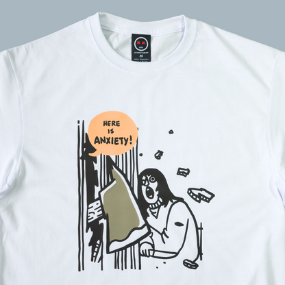 Camiseta Regular - Here is Anxiety