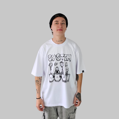 Camiseta Oversize - SOAD Cartoon