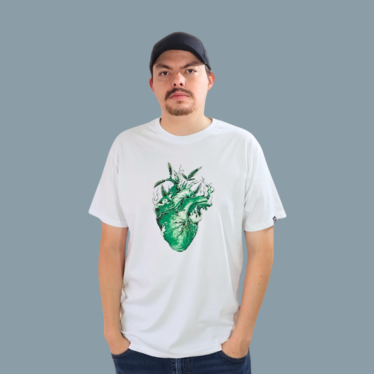Camiseta Regular - Green Heart